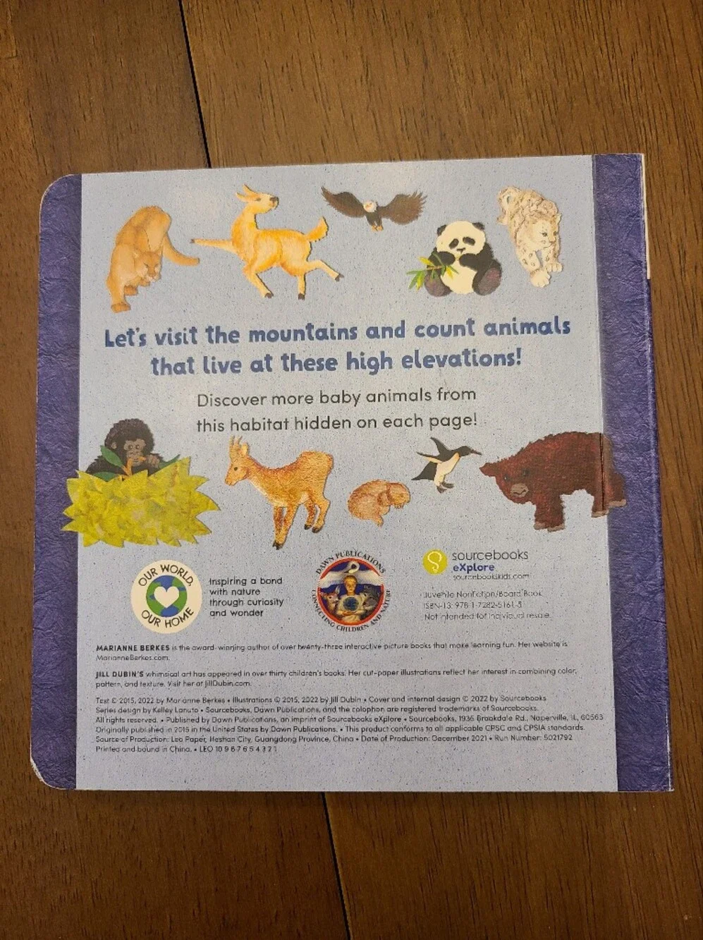 Over on a Mountain Children's Board Book - Marianne Berkes Like New